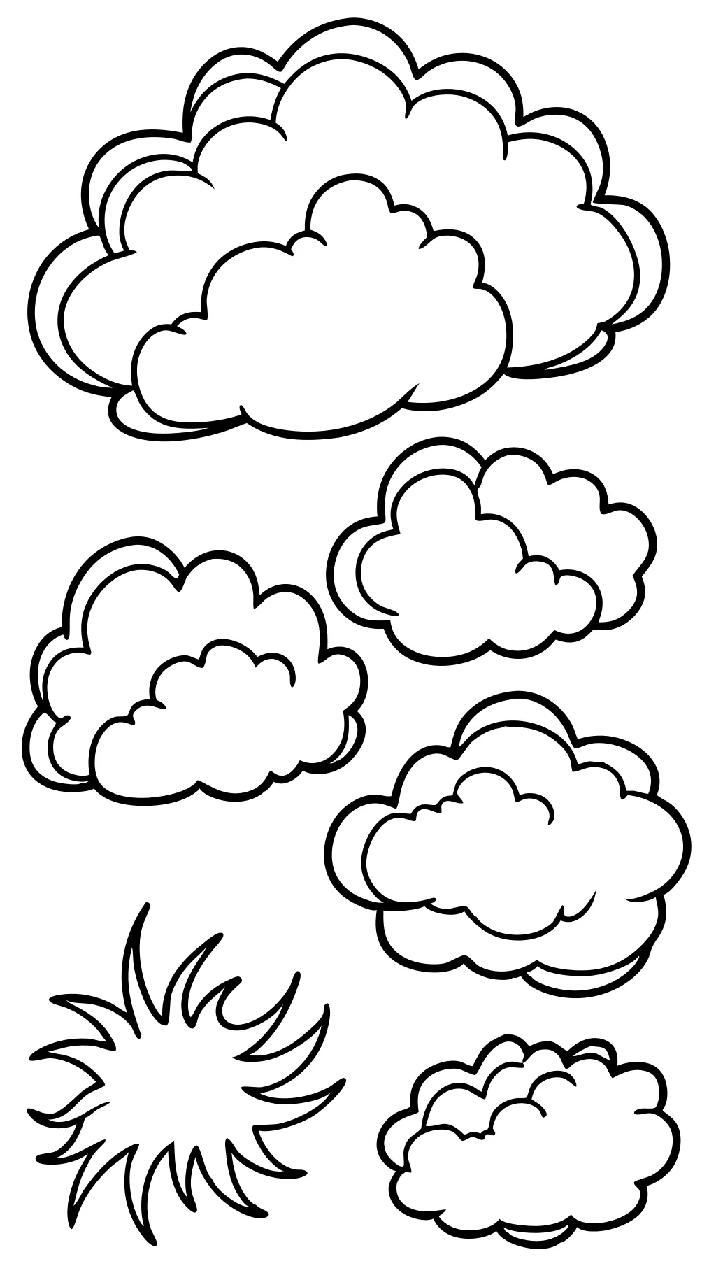 clouds coloring pages